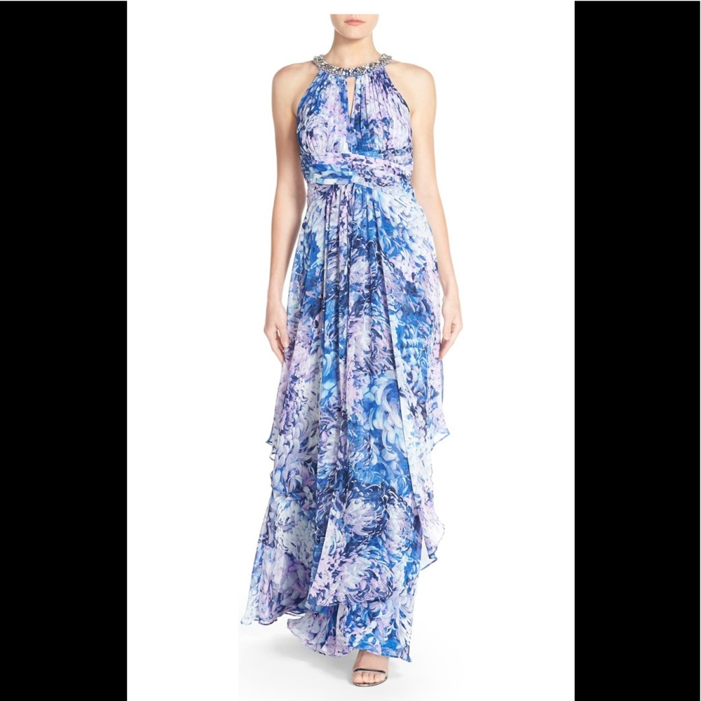 Jeweled Floral Dress